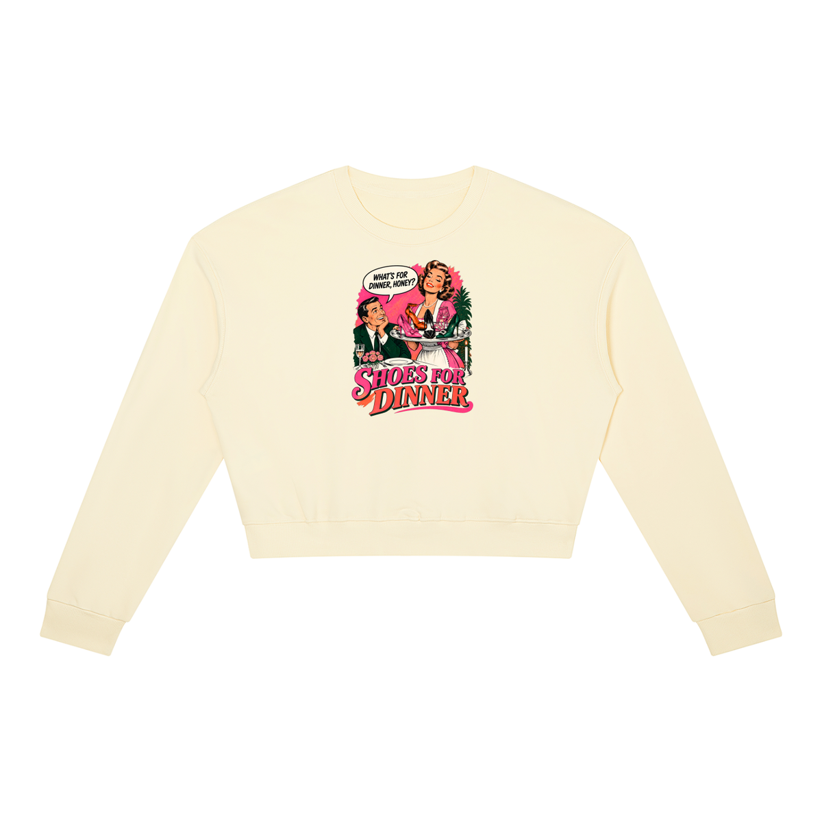 What's for Dinner, Honey? Cropped Crewneck
